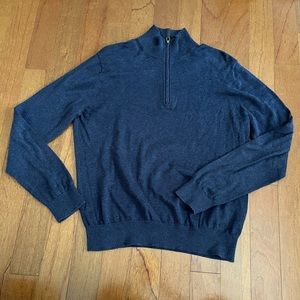 Navy Blue Brooks Brothers Supima Cotton Sweater